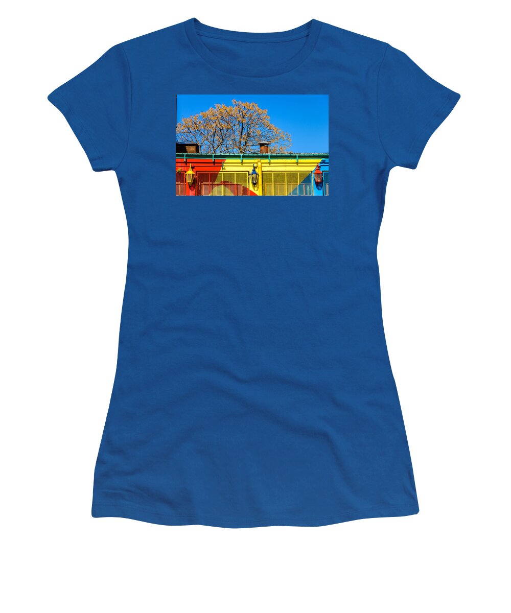Argentina Women's T-Shirt featuring the photograph Red Yellow and Blue Building by Jess Kraft