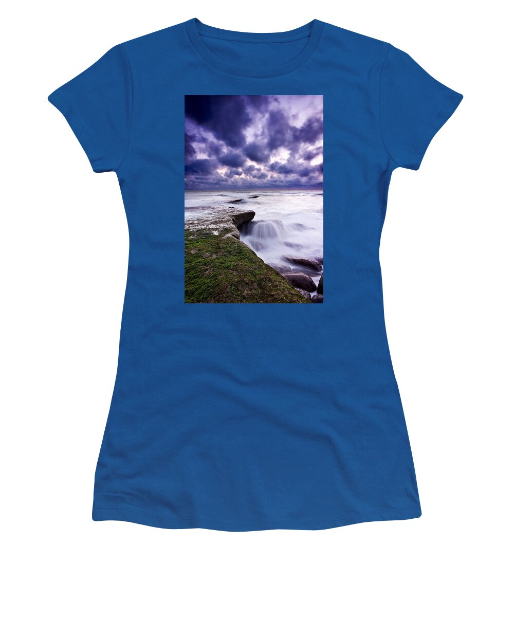 Waterscape Women's T-Shirt featuring the photograph Rough sea by Jorge Maia
