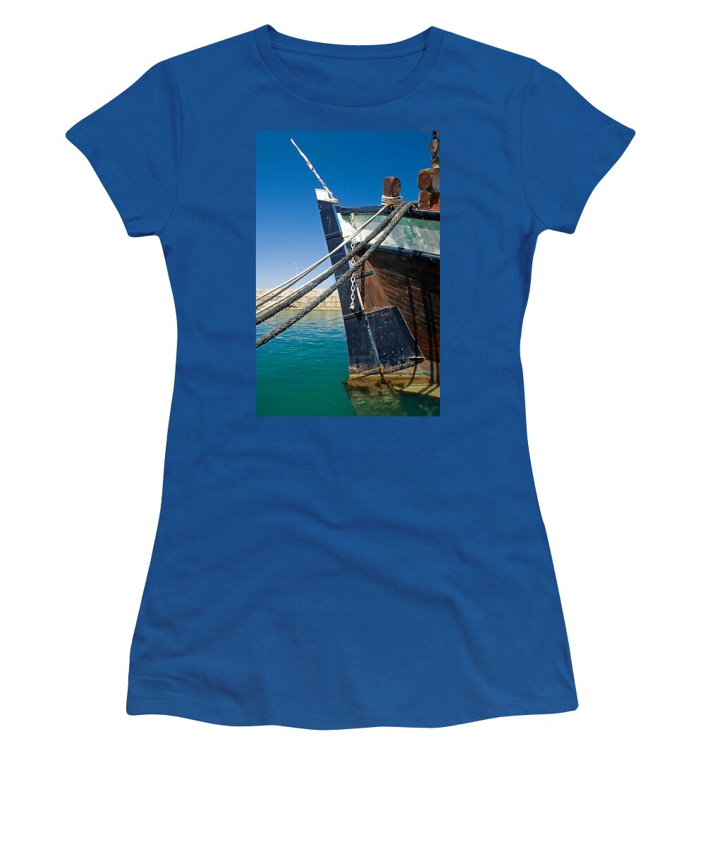 Stern Women's T-Shirt featuring the photograph Ship Stern by Jeremy Voisey