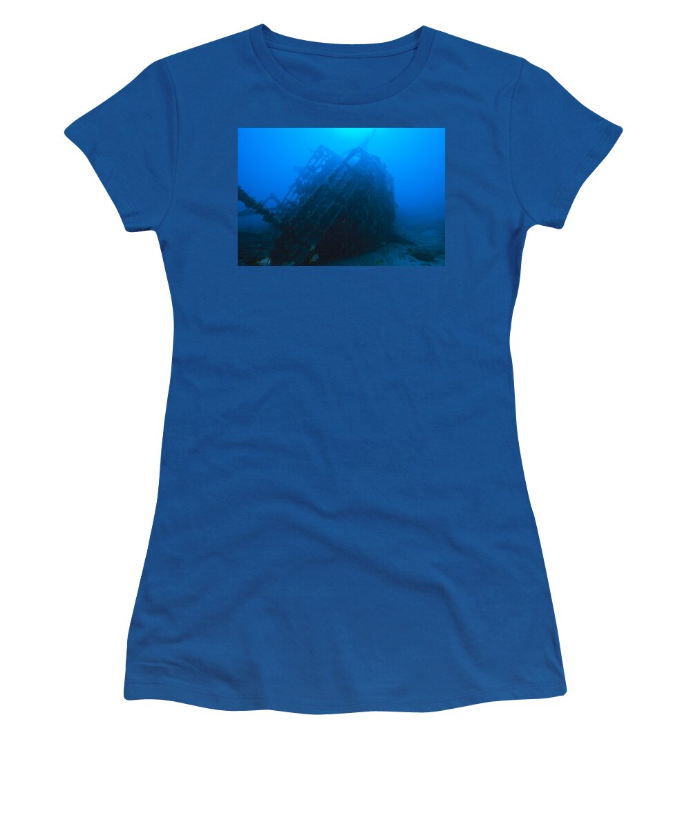 Art Women's T-Shirt featuring the photograph Shipwreck on Govenors River Walk by Sandra Edwards