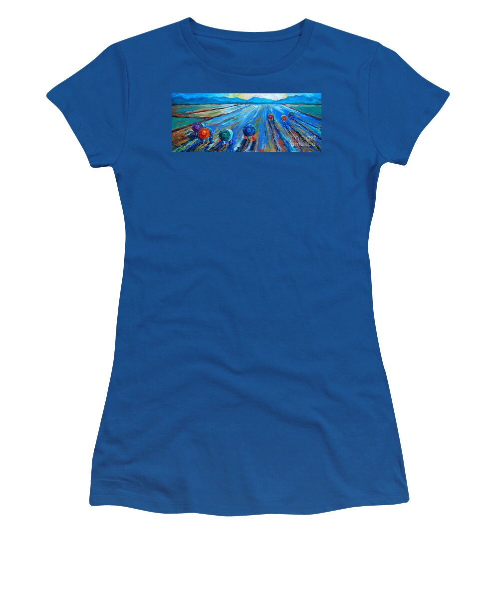 Paul Hilario Women's T-Shirt featuring the painting Sipag Industriousness by Paul Hilario