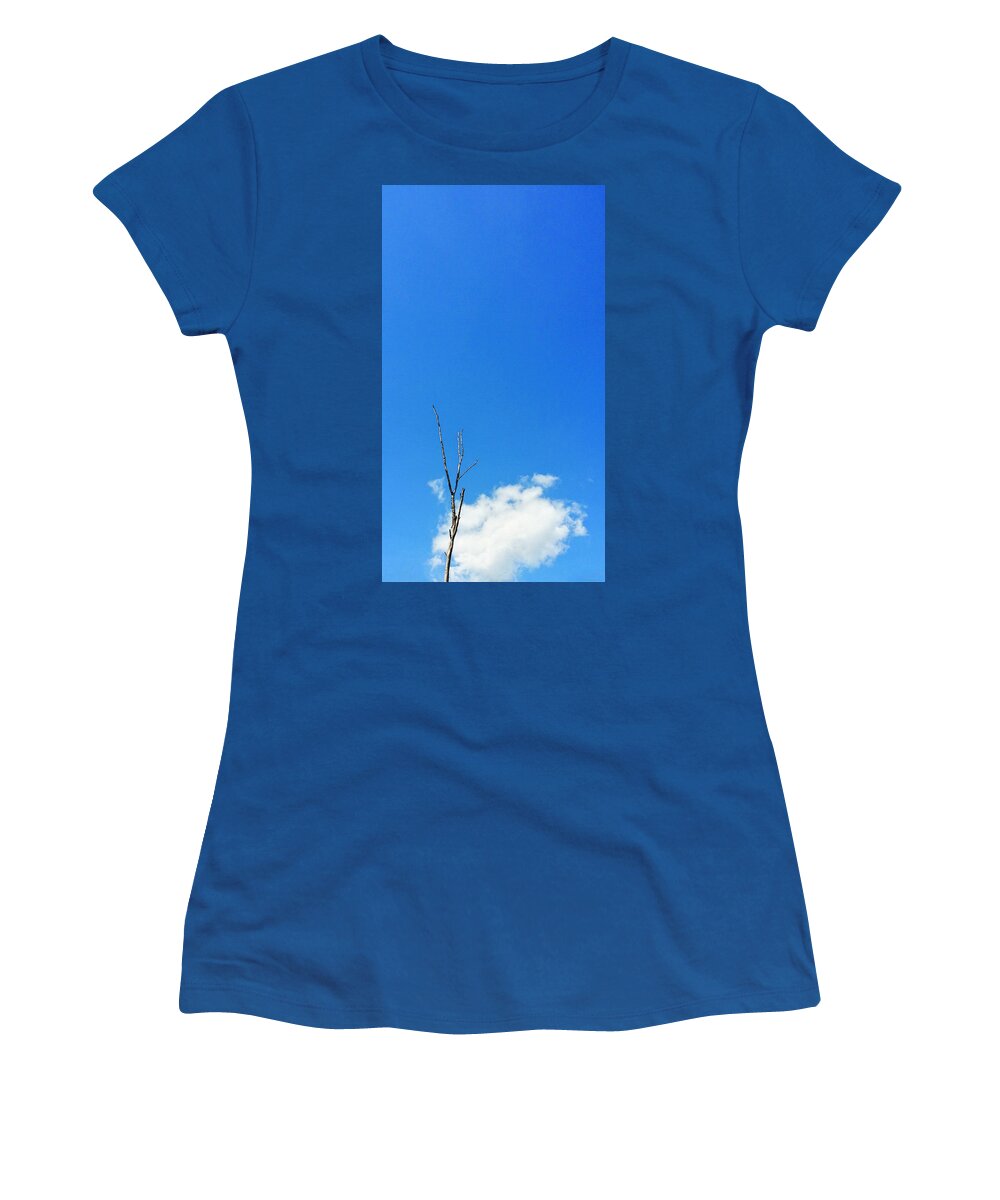 Solitude Women's T-Shirt featuring the painting Solitude - Blue Sky Art By Sharon Cummings by Sharon Cummings