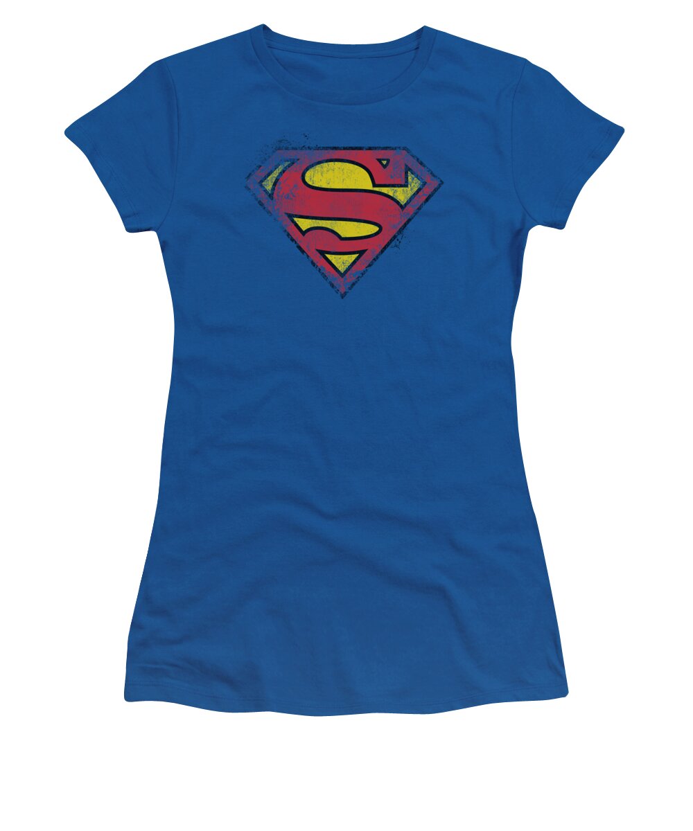 Superman Women's T-Shirt featuring the digital art Superman - Destroyed Supes Logo by Brand A