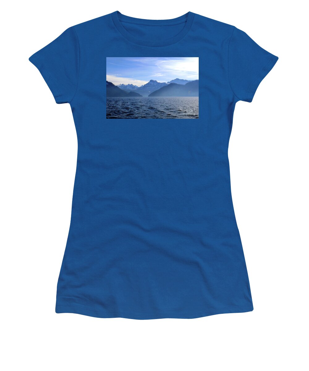 Panoramic Women's T-Shirt featuring the photograph Swiss Alps 2 by Amanda Mohler