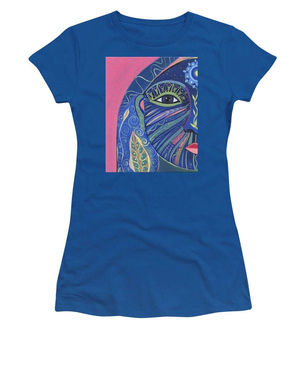 Goddess Women's T-Shirt featuring the painting The Other Side 3 by Helena Tiainen