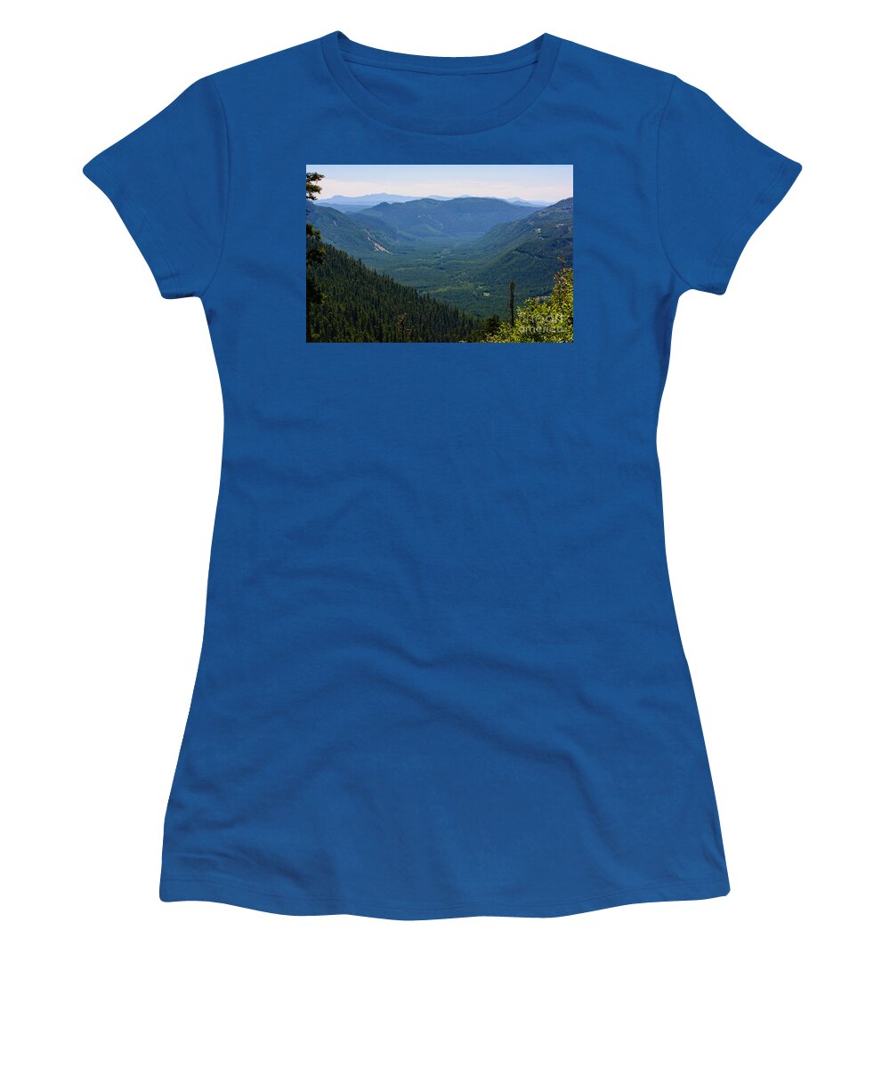 Valley Women's T-Shirt featuring the photograph The Valley Below by Tikvah's Hope