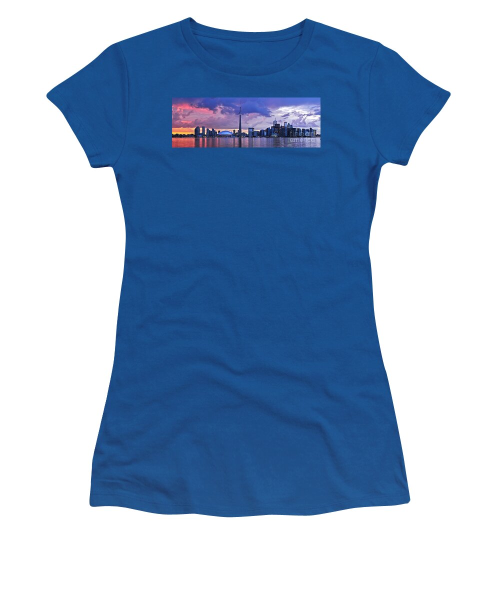 Toronto Women's T-Shirt featuring the photograph Toronto skyline 1 by Elena Elisseeva