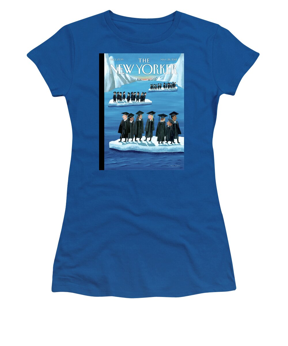 College Women's T-Shirt featuring the painting Adrift by Mark Ulriksen