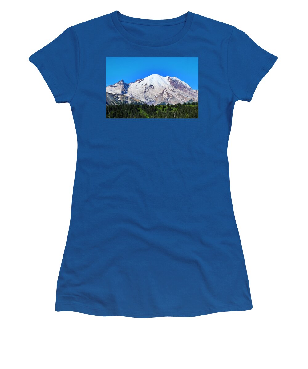 Mount Rainier Women's T-Shirt featuring the photograph Up close by Lynn Hopwood