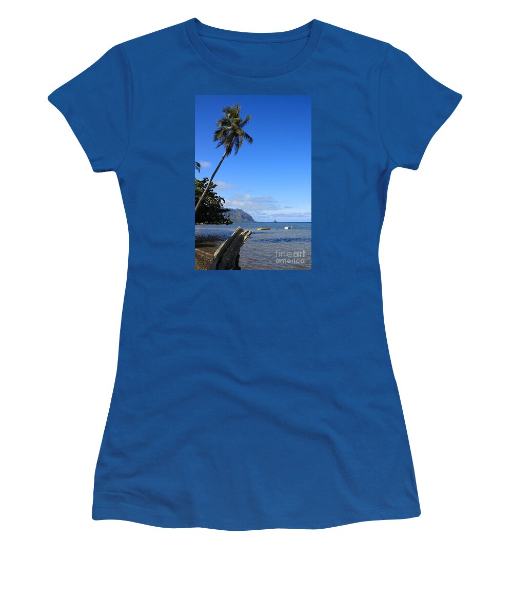 Island Women's T-Shirt featuring the photograph Waimanalo Beach by DJ Florek