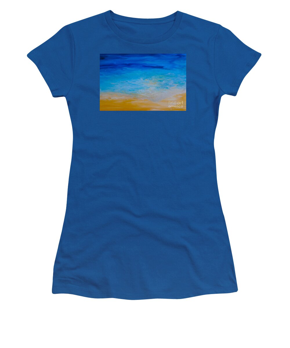 Water Women's T-Shirt featuring the painting Water Vision by Shelley Myers