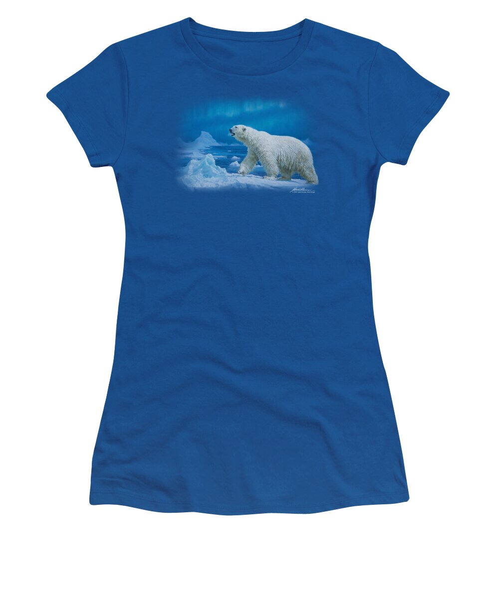 Wildlife Women's T-Shirt featuring the digital art Wildlife - Nomad Of The North by Brand A