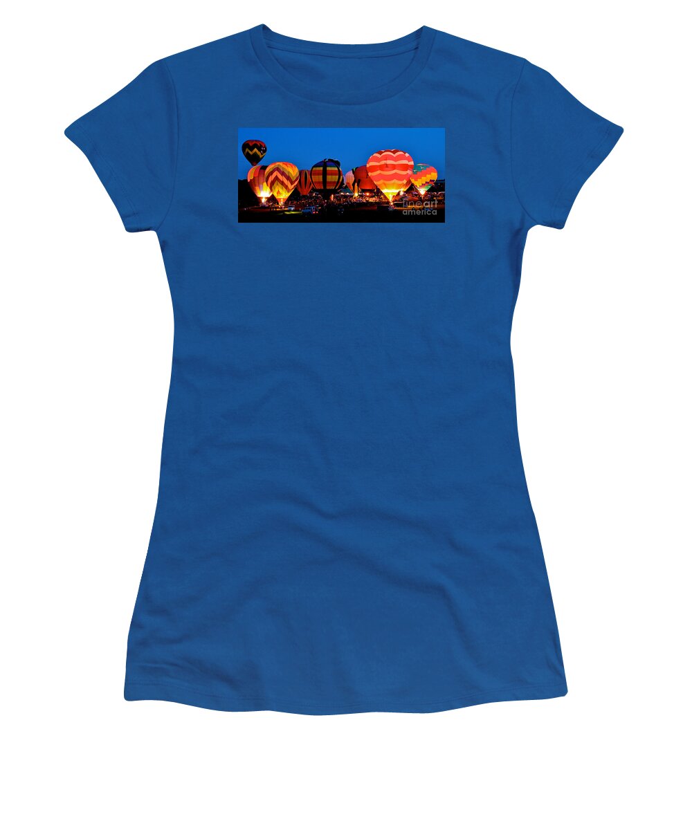 Hot Air Balloon Women's T-Shirt featuring the photograph Balloon Glow by Mark Dodd