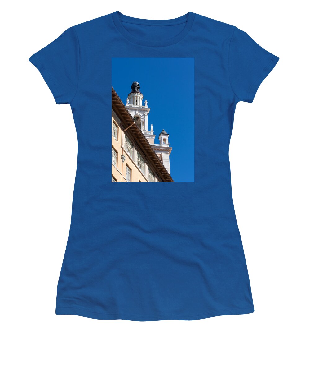 Biltmore Women's T-Shirt featuring the photograph Coral Gables Biltmore Hotel Tower by Ed Gleichman