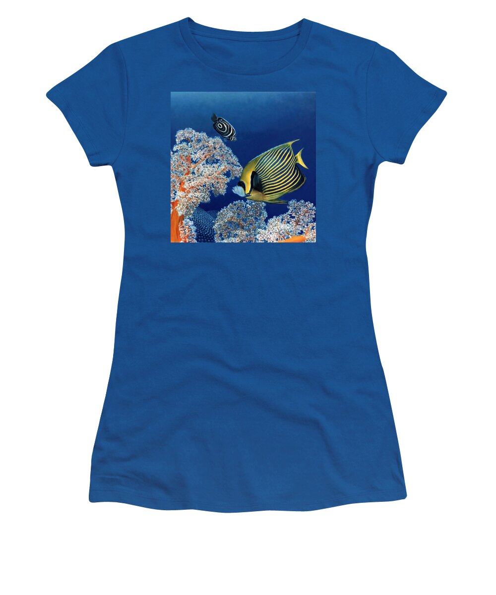 Fish Women's T-Shirt featuring the painting Emperor Fish by Ben Saturen