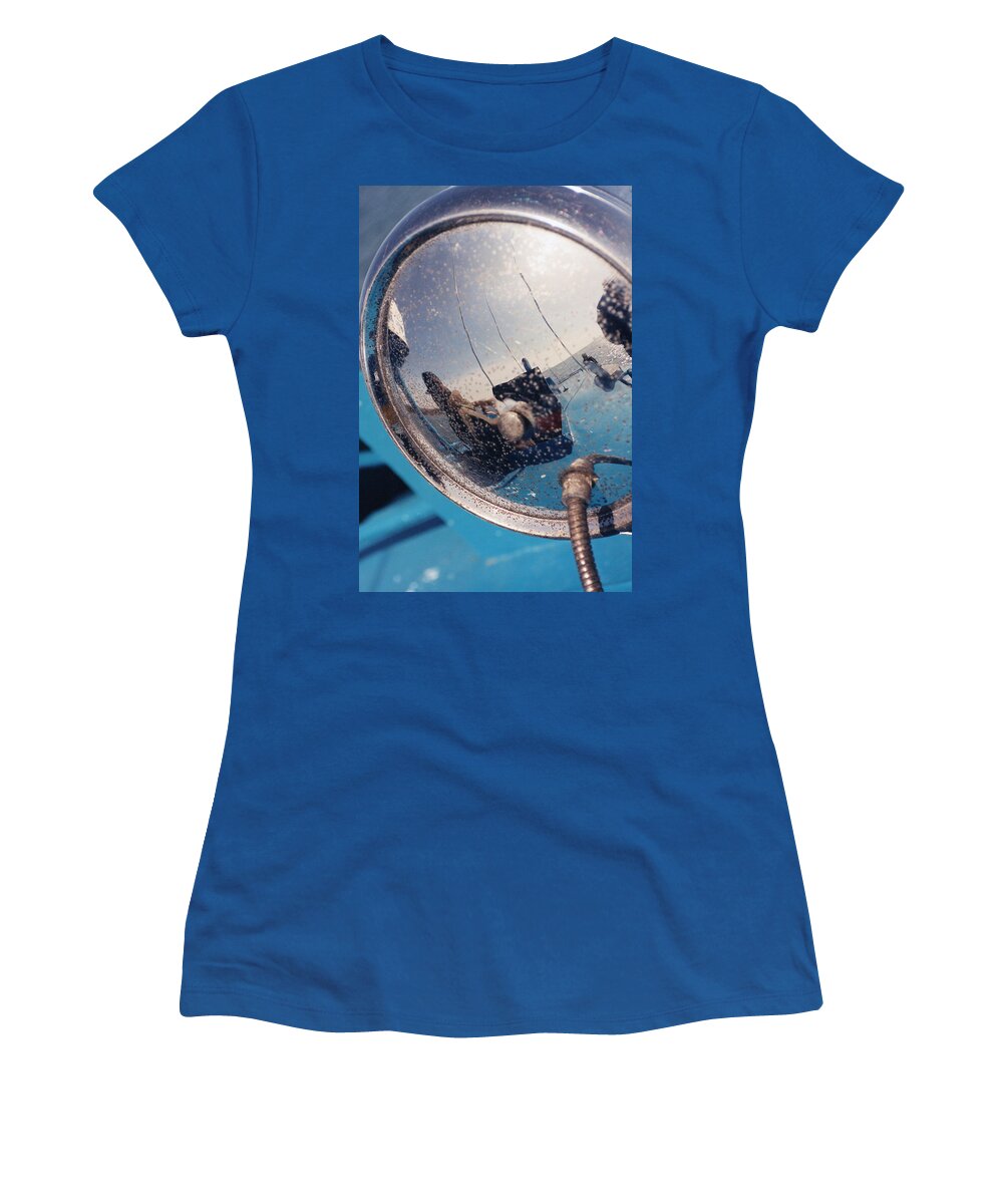 Reflection Women's T-Shirt featuring the photograph Fishing Boat Reflection by Carrie Godwin
