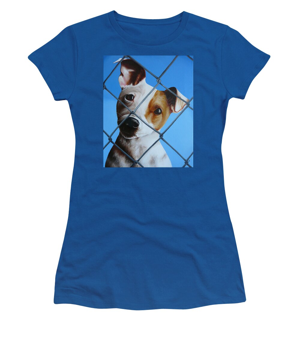 Pet Women's T-Shirt featuring the painting Help Release Me VI by Vic Ritchey