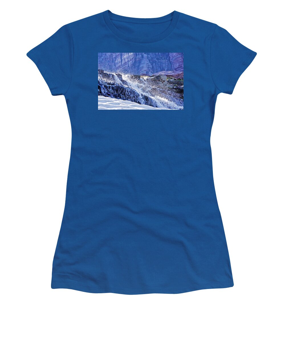 Glacier Women's T-Shirt featuring the photograph Icy Cascade by Albert Seger