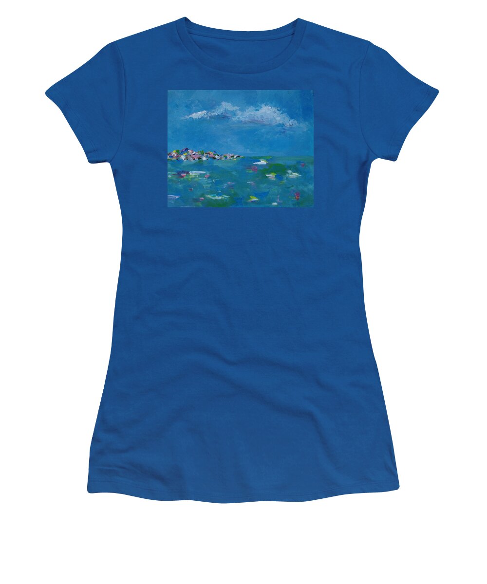 Abstract Women's T-Shirt featuring the painting Ocean Delight by Judith Rhue
