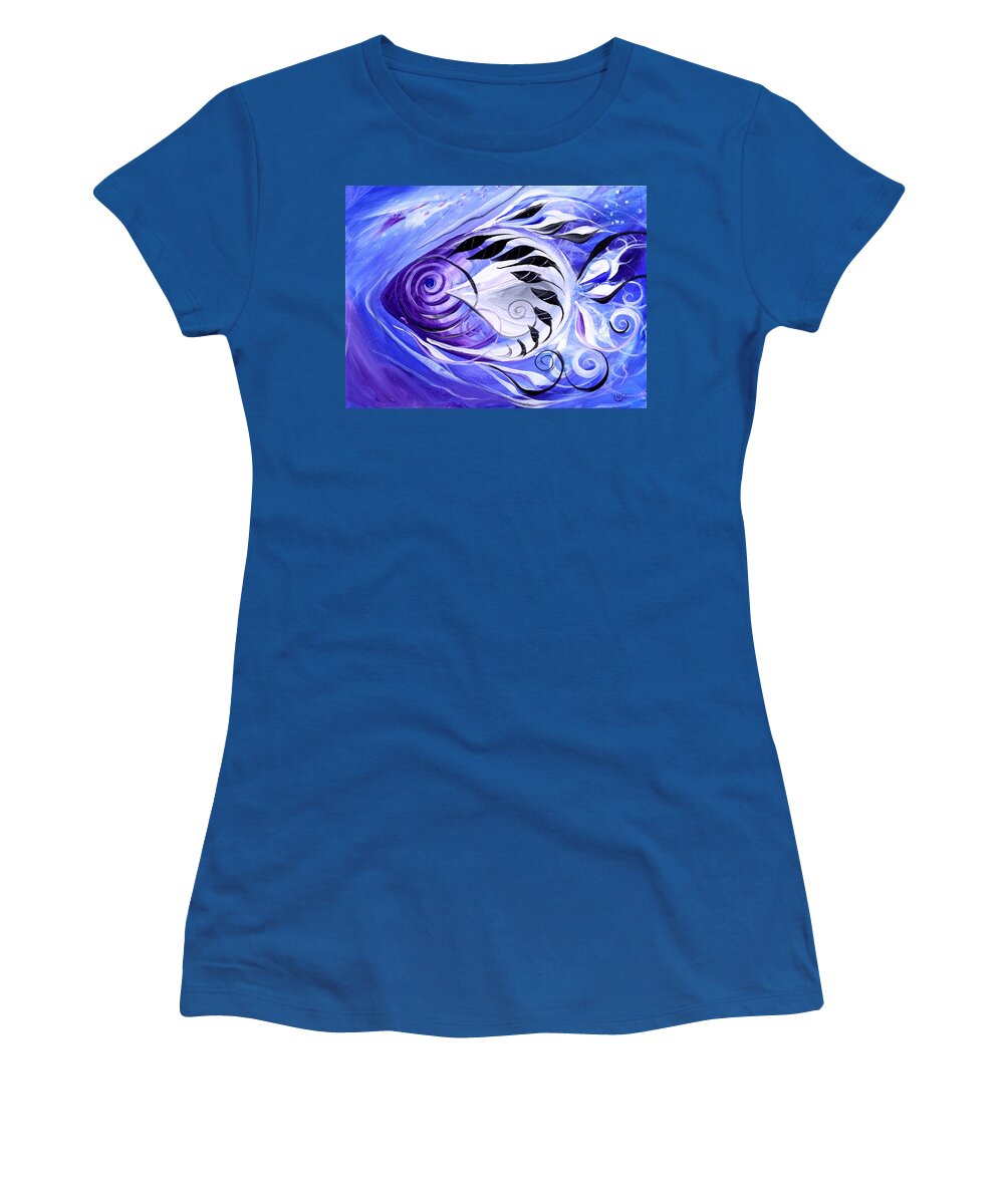 Fish Paintings Women's T-Shirt featuring the painting Singularis by J Vincent Scarpace