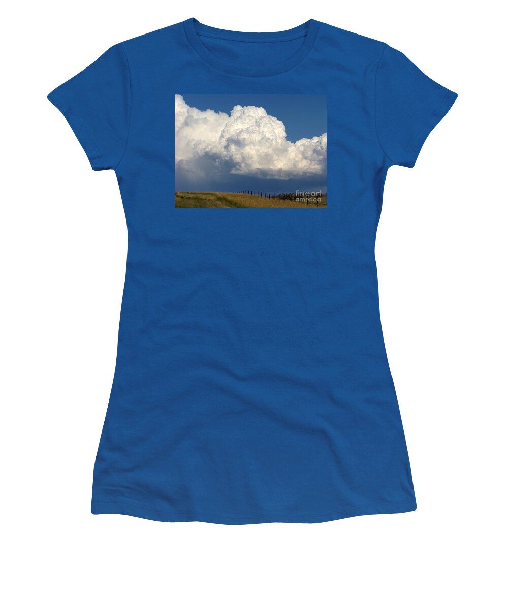 Clouds Women's T-Shirt featuring the photograph Storm's A Brewin' by Dorrene BrownButterfield