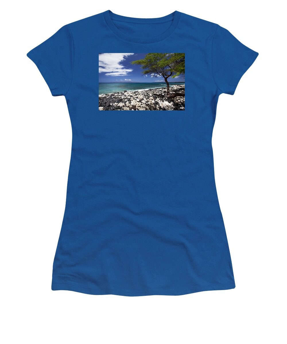 Alone Women's T-Shirt featuring the photograph Tree at La Parouse Bay by Jenna Szerlag