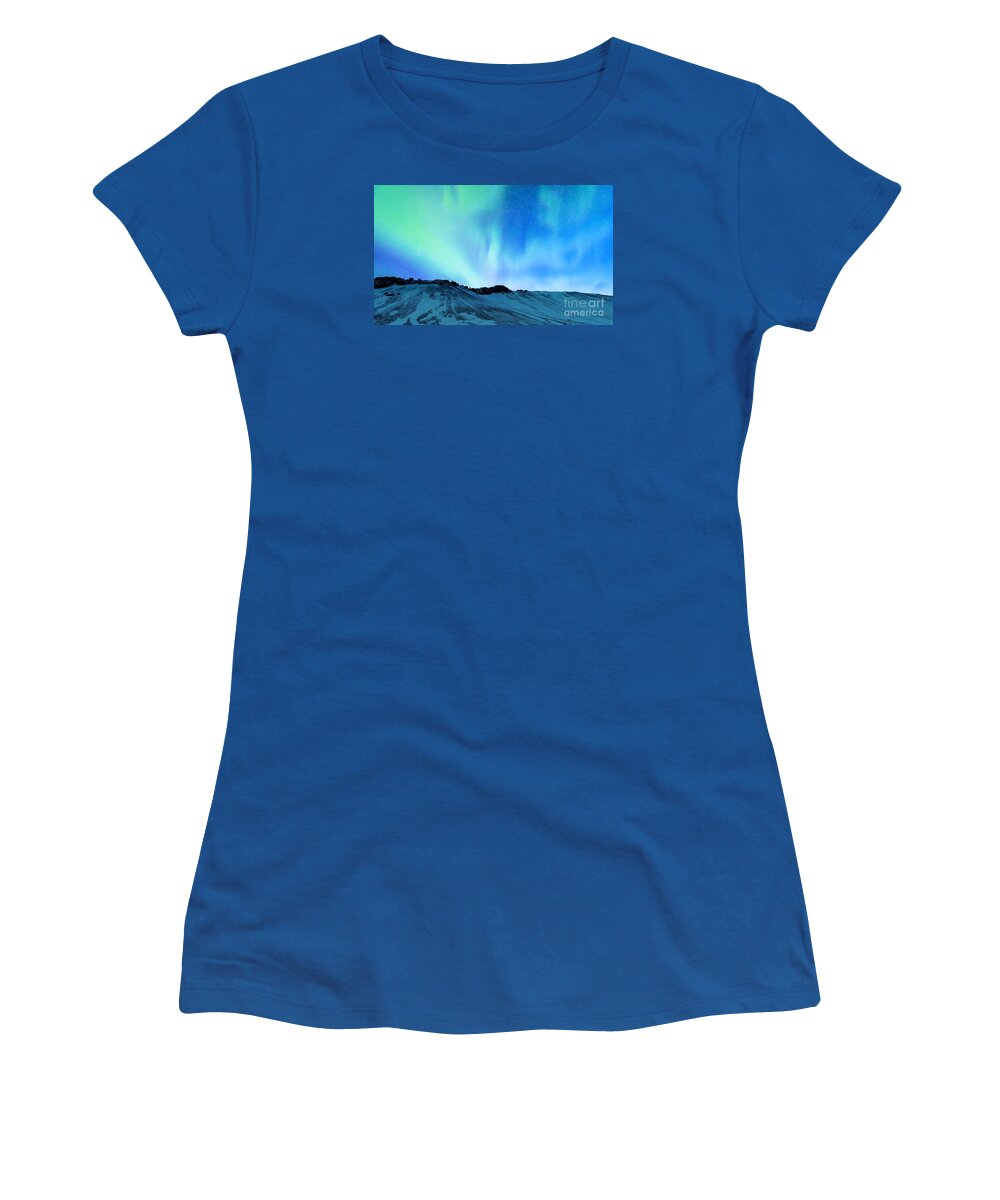 Amazing Women's T-Shirt featuring the photograph Amazing Northern light #1 by Anna Om
