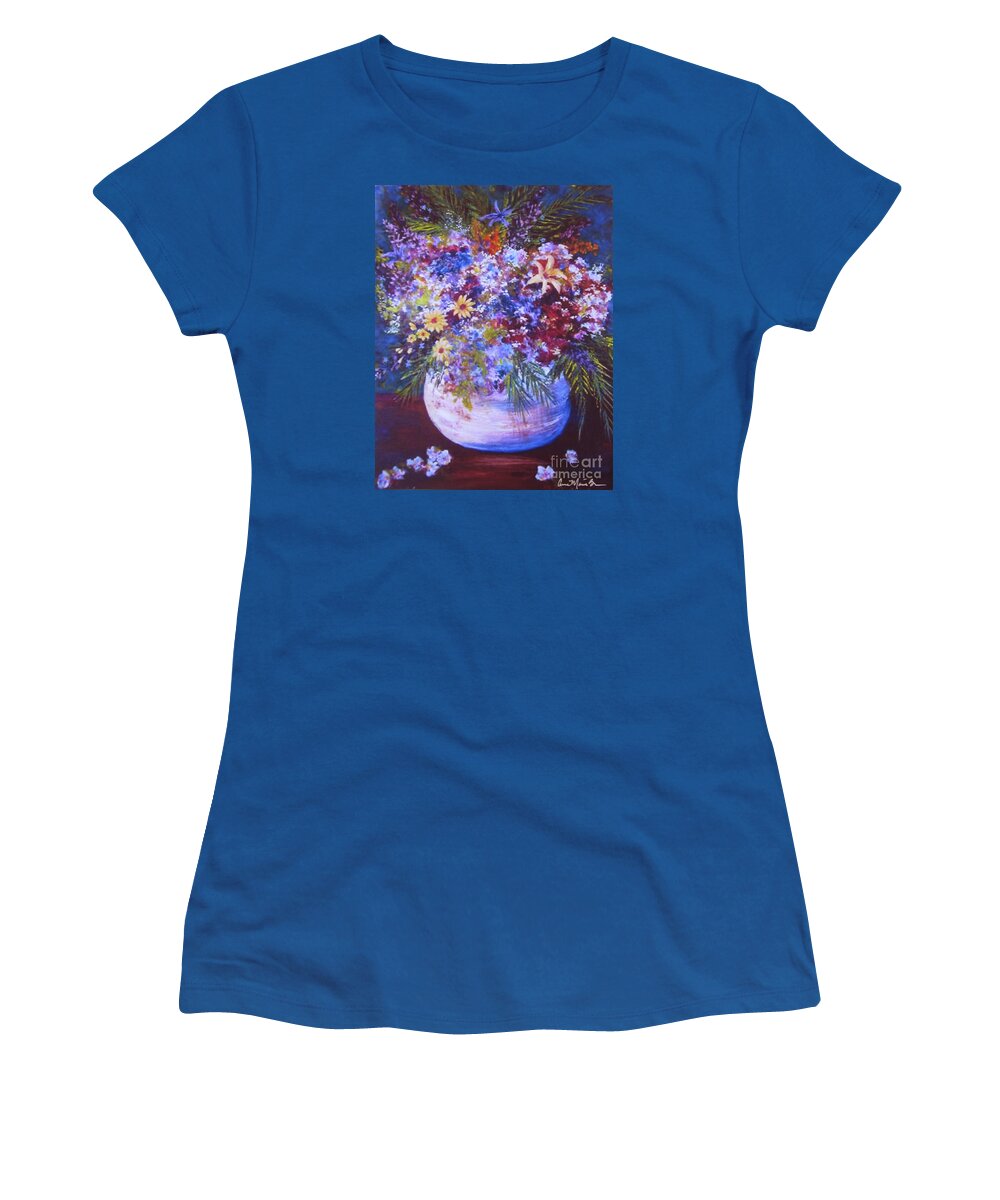 Bouquet Women's T-Shirt featuring the painting French Bouquet by Anne Marie Brown
