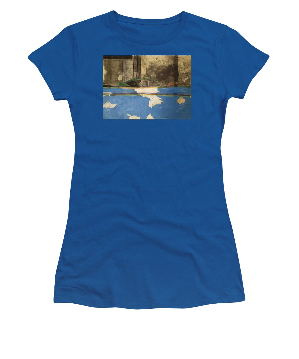Tv Vcr Distortion Video Manipulation Motion Women's T-Shirt featuring the painting Untitled #2 by William Douglas