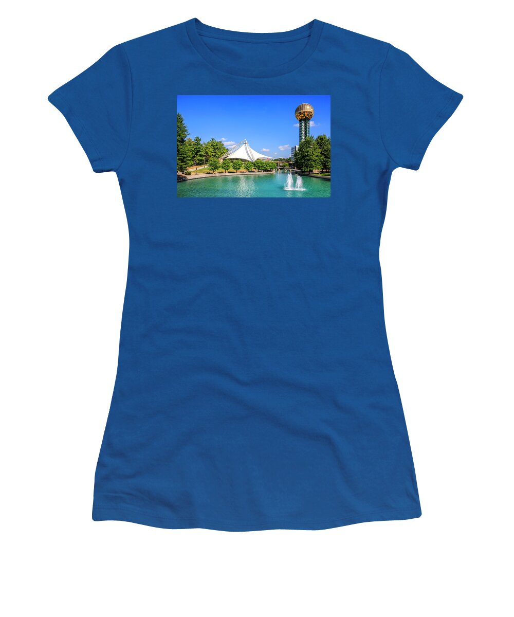 Sunsphere Women's T-Shirt featuring the photograph World's Fair Park Knoxville TN #1 by Chris Smith