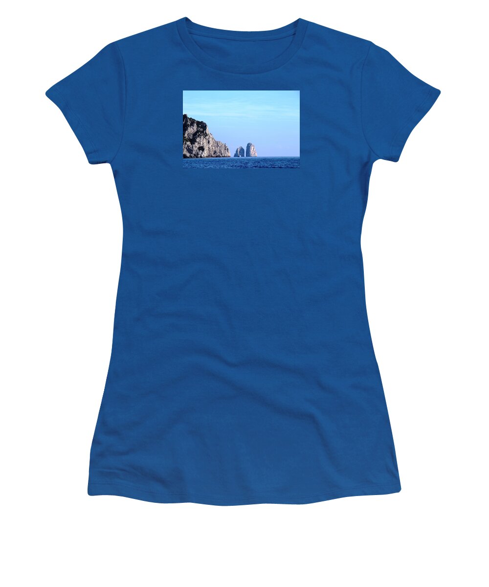 Amalfi Coast Women's T-Shirt featuring the photograph Capri #11 by Donn Ingemie