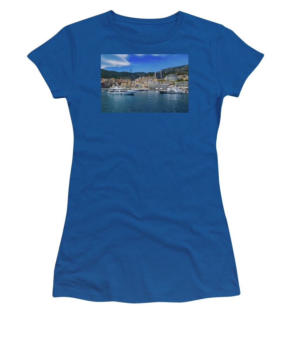 Alps Women's T-Shirt featuring the photograph Monaco Skyline #14 by Cityscape Photography