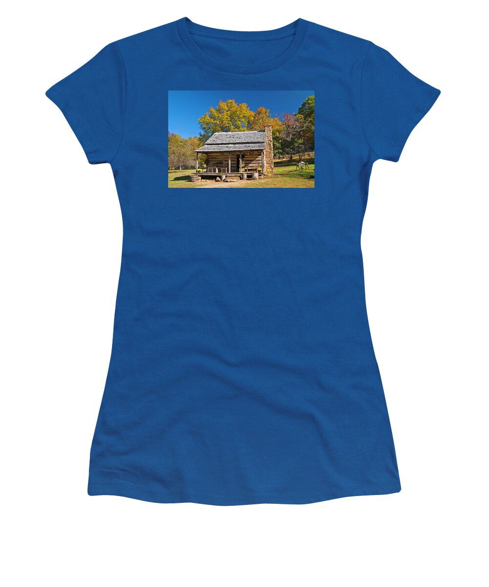 Cabin Women's T-Shirt featuring the photograph 1890's Farm cabin by David Freuthal