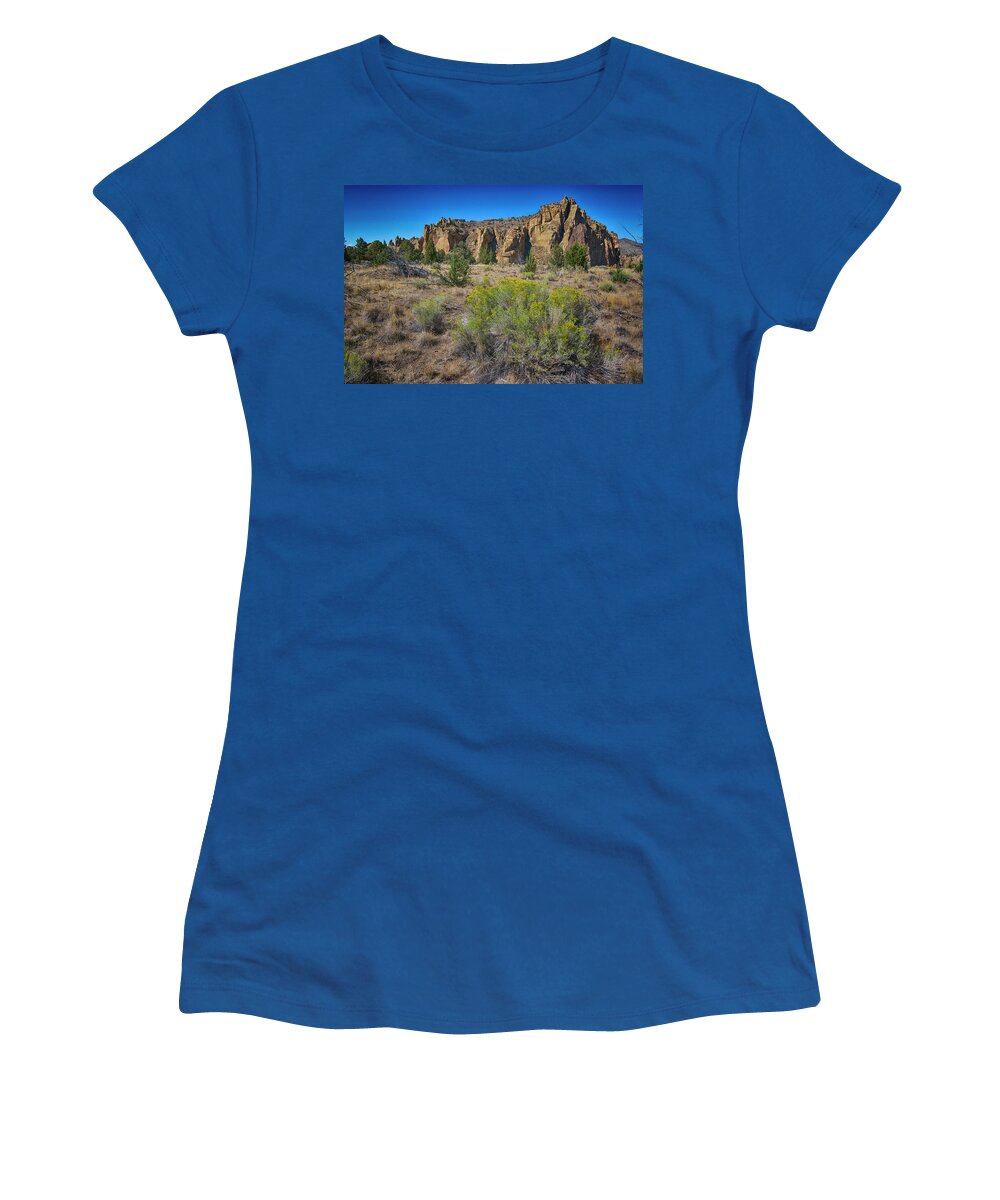 Smith Rock State Park Women's T-Shirt featuring the photograph Smith Rock #2 by Bonnie Bruno