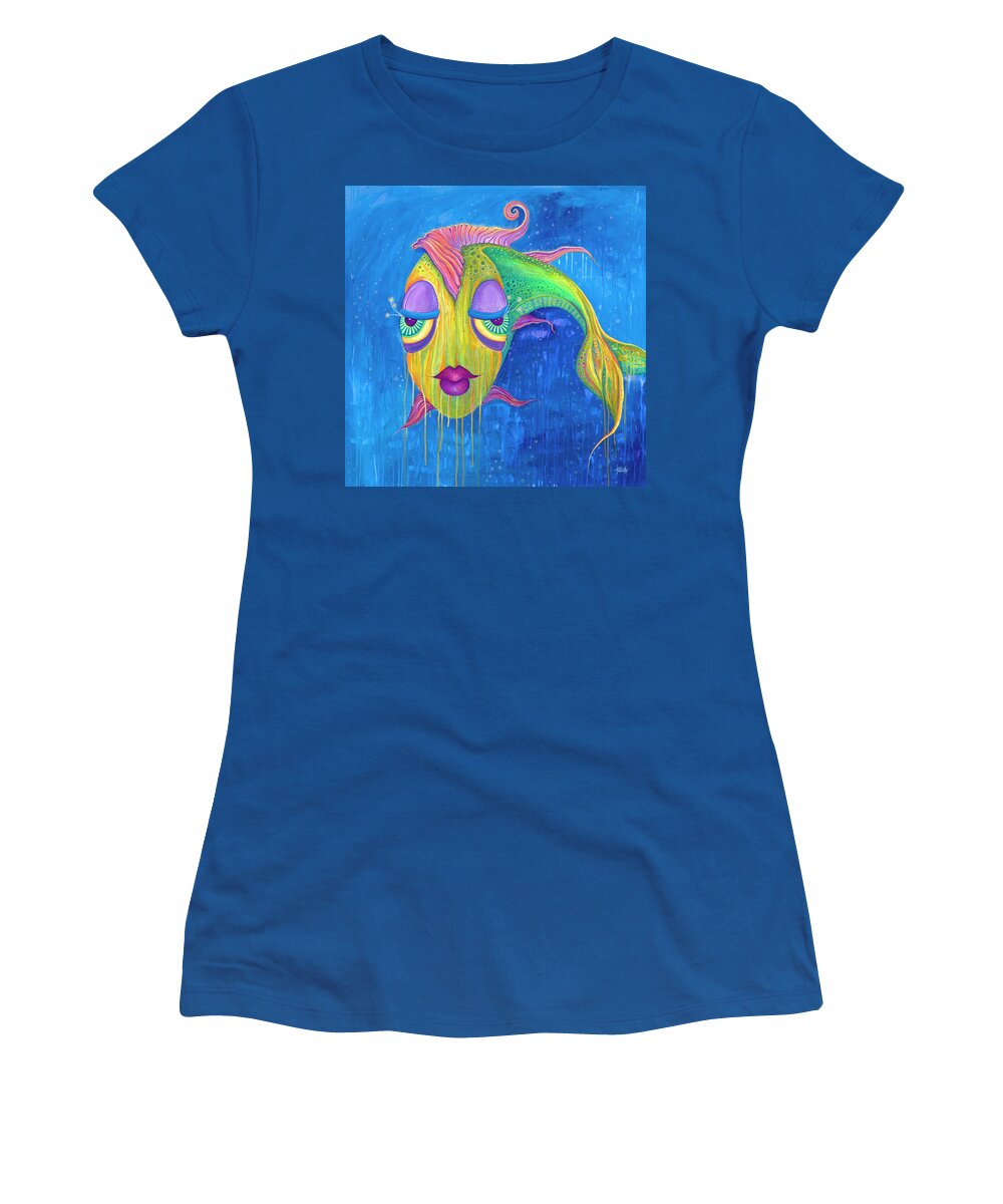 Fish Women's T-Shirt featuring the painting A Beautiful Shade of Broken by Tanielle Childers