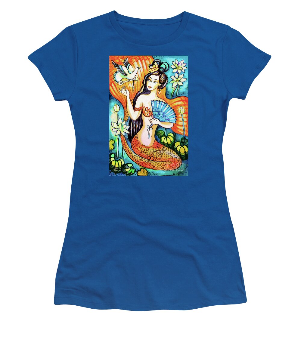 Sea Goddess Women's T-Shirt featuring the painting A Letter from Far Away by Eva Campbell