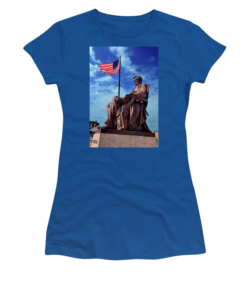 Abraham Lincoln Women's T-Shirt featuring the photograph Abraham Lincoln Birthplace 002 by George Bostian