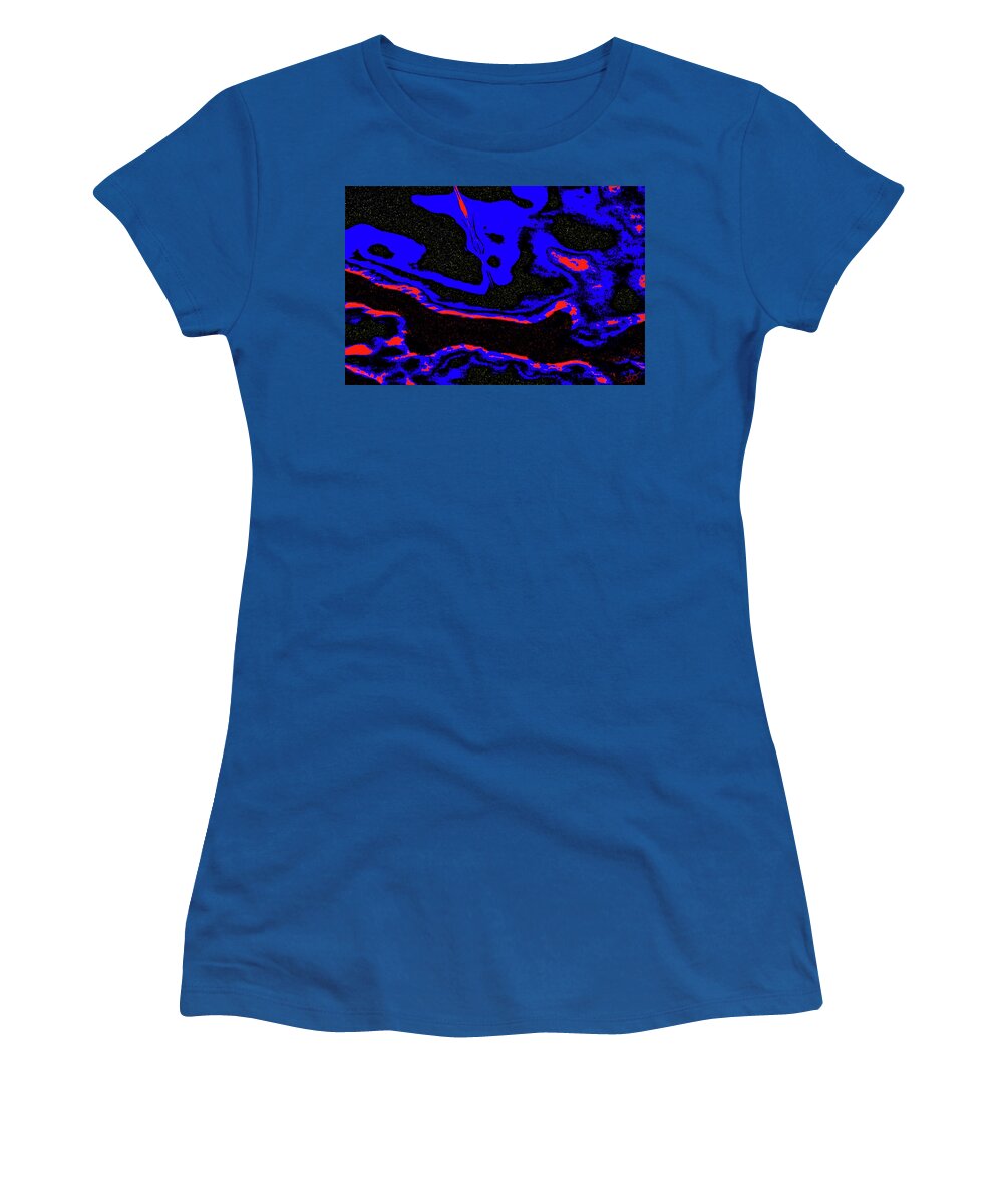 Abstract Women's T-Shirt featuring the photograph Abstract Contrails by Gina O'Brien