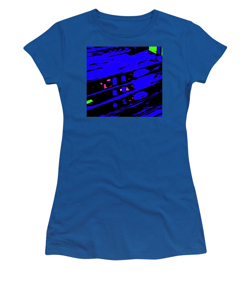 Abstract Women's T-Shirt featuring the photograph Abstract Deck Puddle by Gina O'Brien