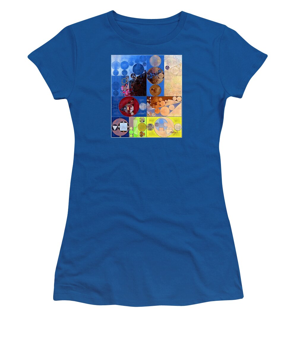 Ring Women's T-Shirt featuring the digital art Abstract painting - Torea bay by Vitaliy Gladkiy