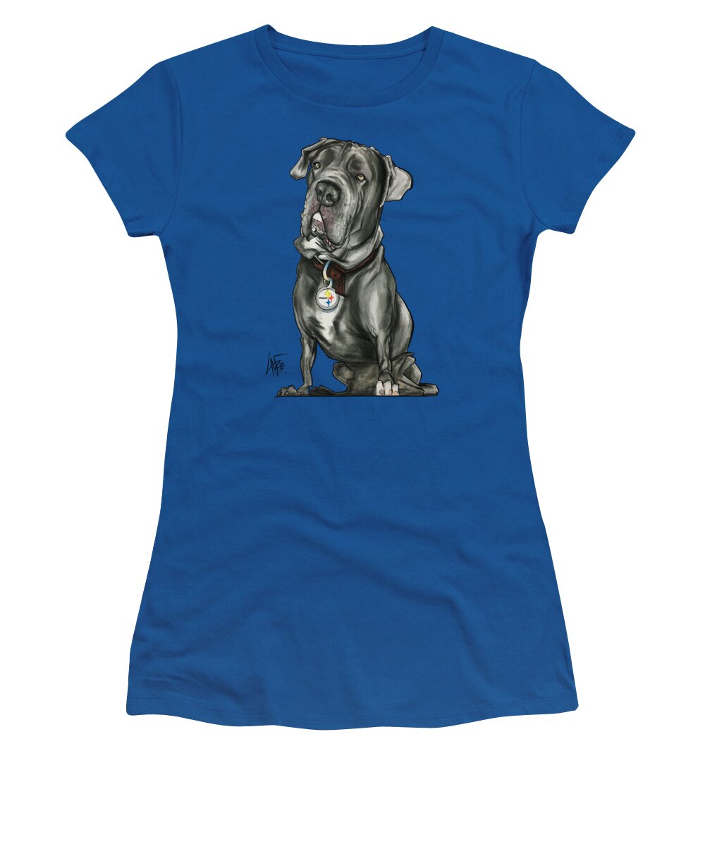 Apuron Women's T-Shirt featuring the drawing Apuron 7-1505 by Canine Caricatures By John LaFree