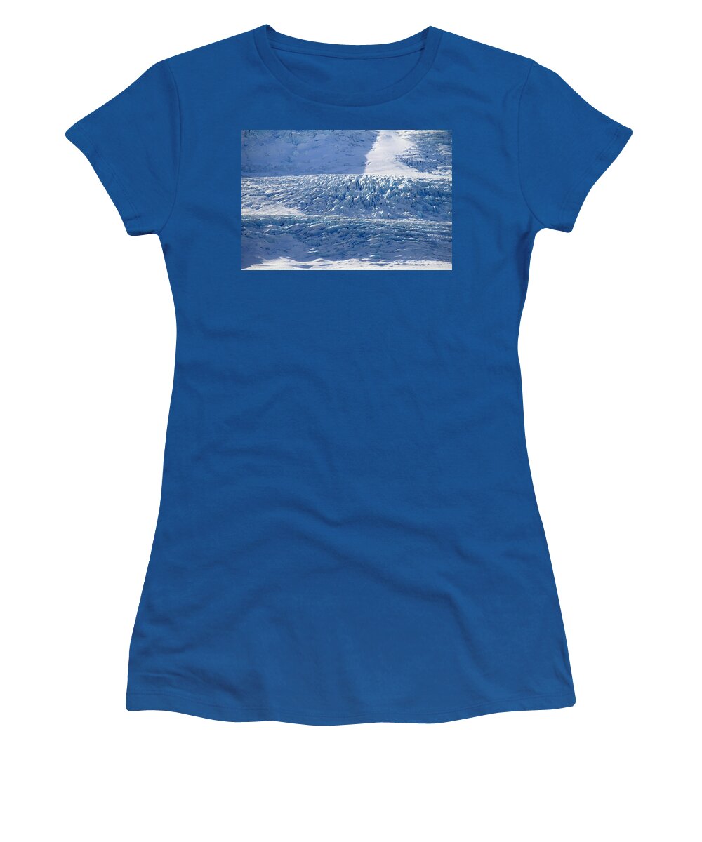 Mountains Women's T-Shirt featuring the photograph Athabasca glacier the Columbia Icefields in Jasper National park by Pierre Leclerc Photography