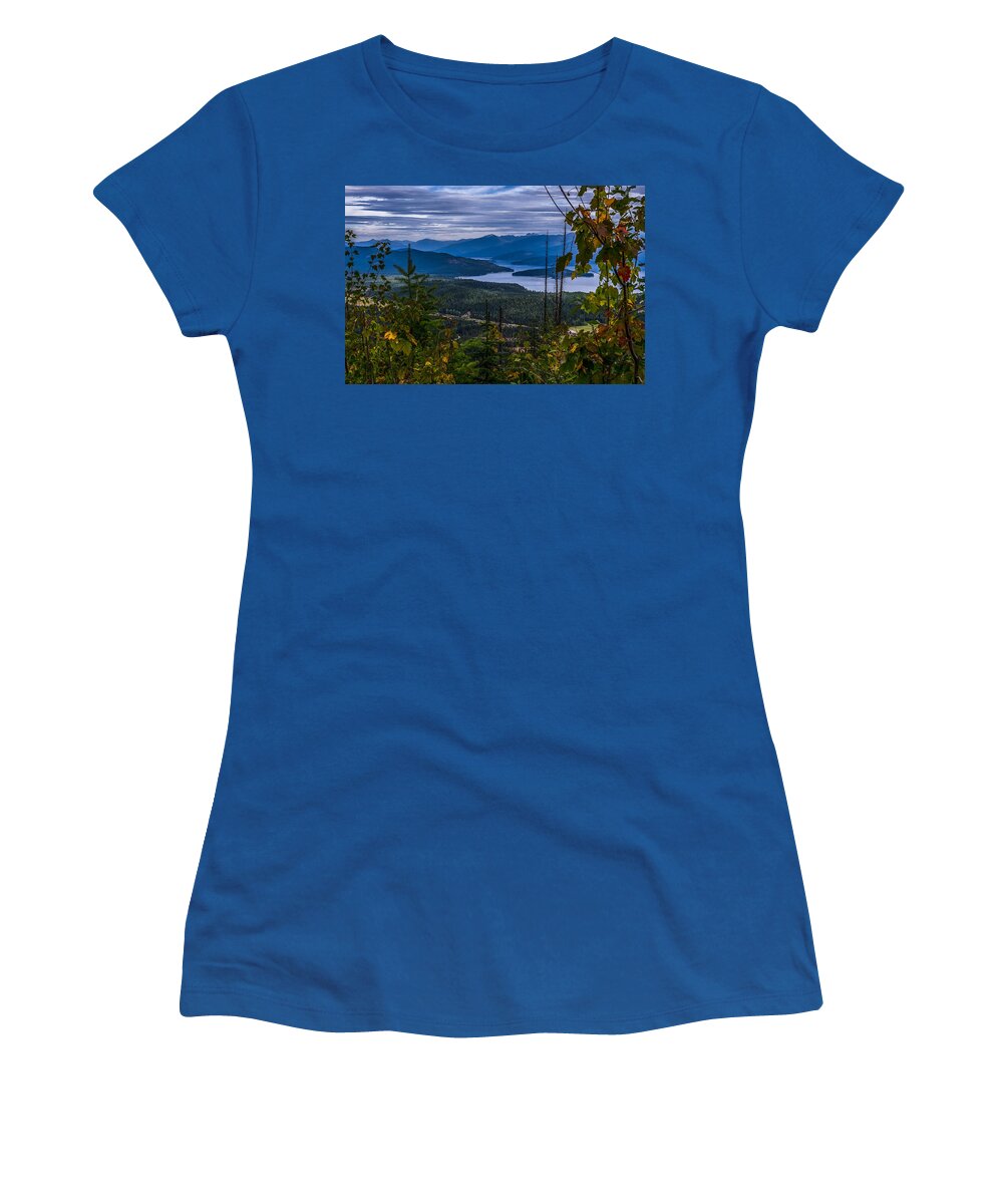 Priest Lake Women's T-Shirt featuring the photograph Autumn At Priest Lake by Yeates Photography