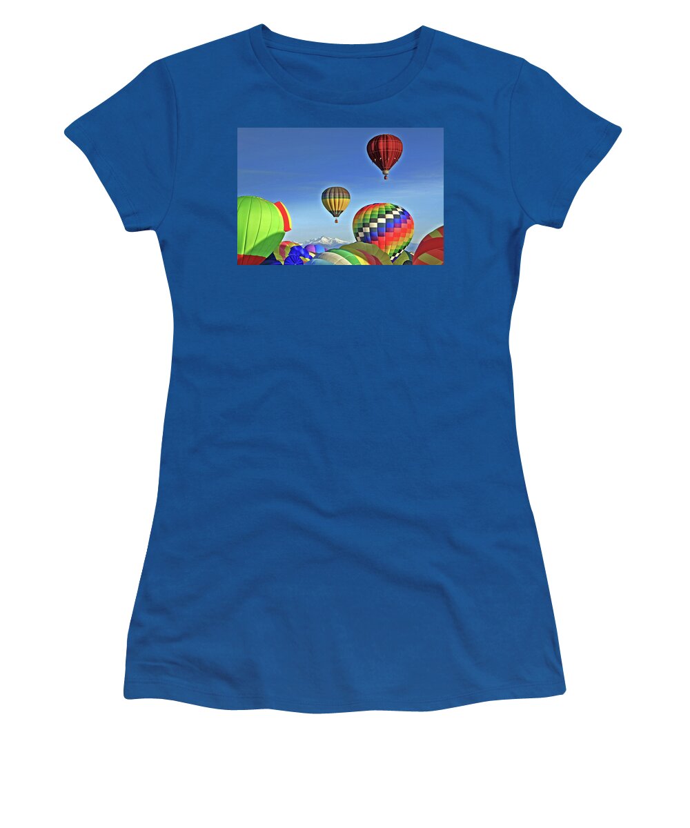 Colorado Women's T-Shirt featuring the photograph Ballooning Above Longs Peak by Scott Mahon