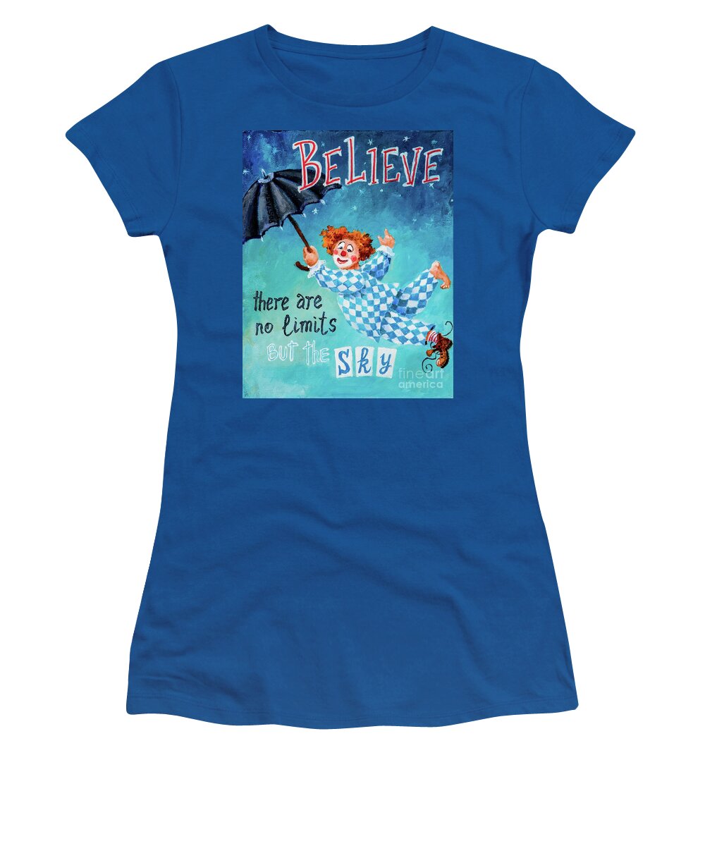 Colorful Women's T-Shirt featuring the painting Believe by Igor Postash