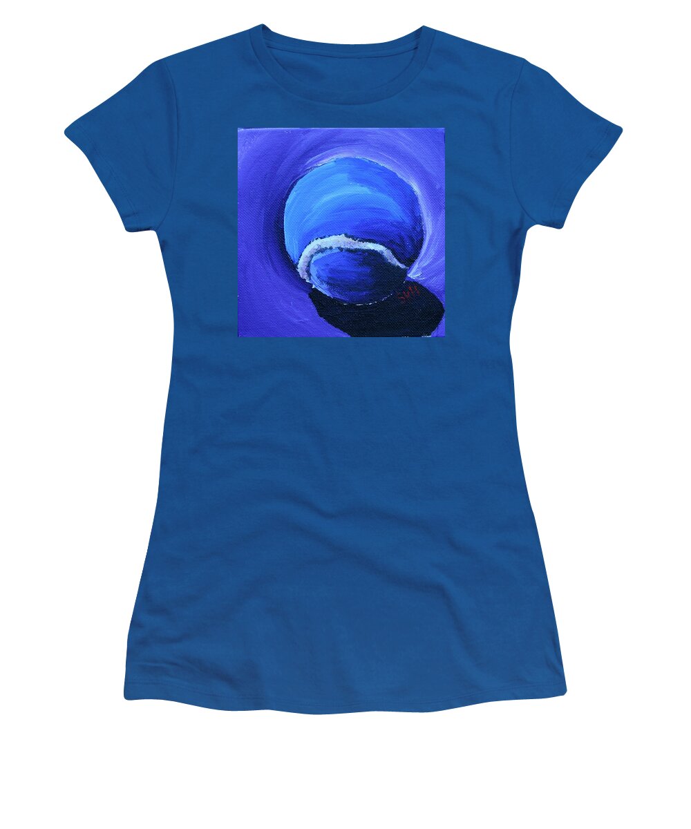 Blue Ball Women's T-Shirt featuring the painting Blue Ball by Susan Herber