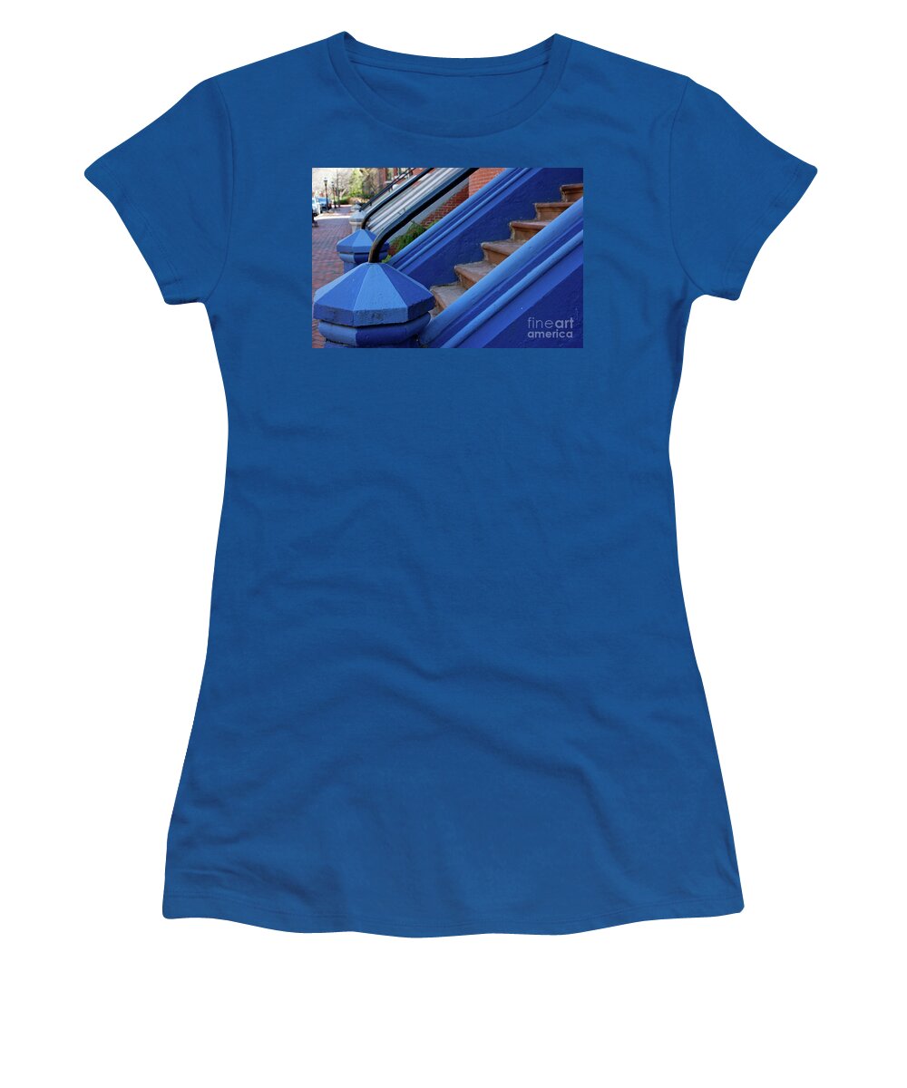 Blue Women's T-Shirt featuring the photograph Blue Entry by Jim Gillen
