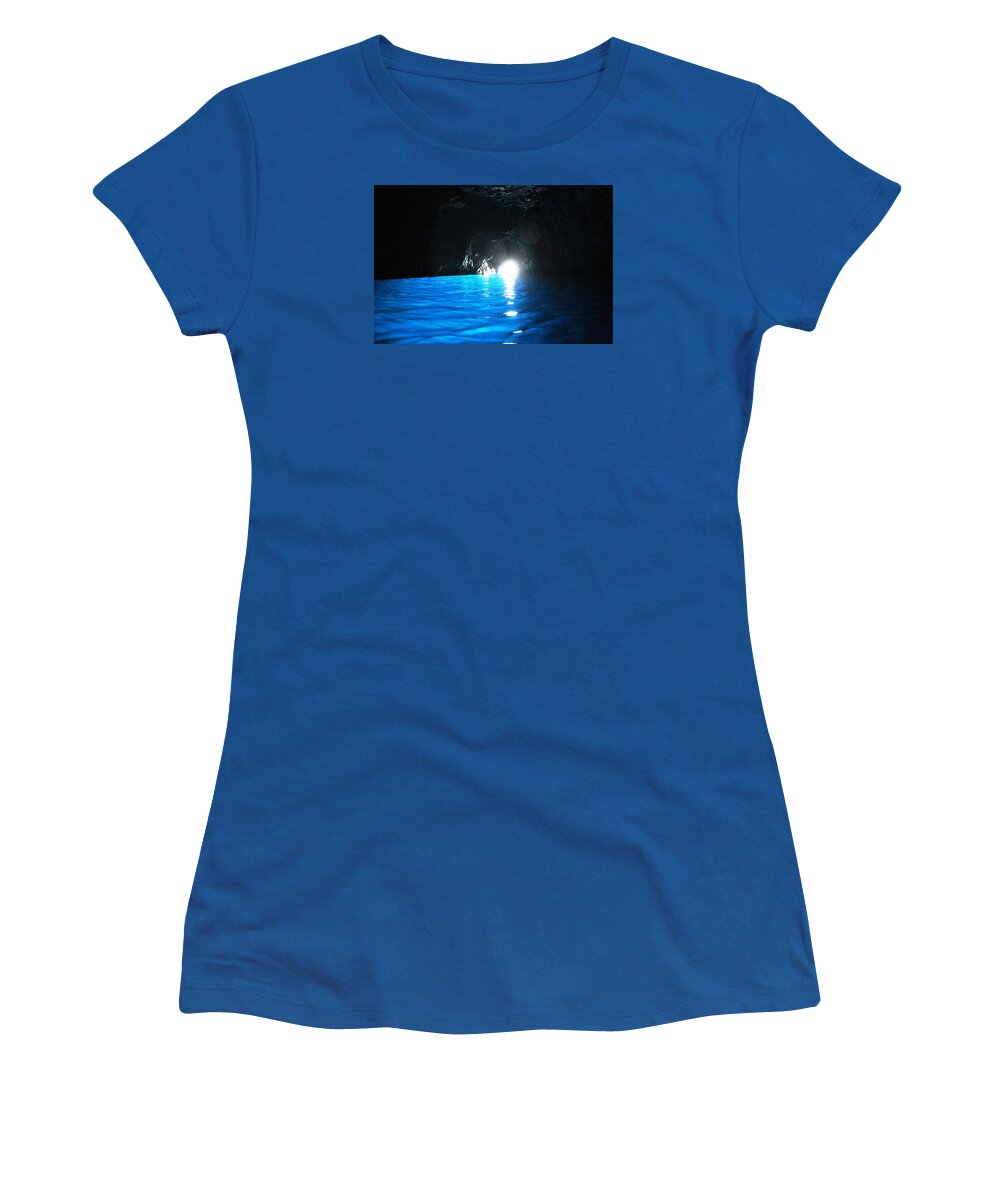 Amalfi Coast Women's T-Shirt featuring the photograph Blue Grotto Capri by Donn Ingemie