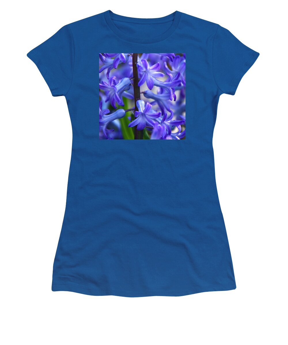 Blue Hyacinth Women's T-Shirt featuring the photograph Blue Rhapsody by Byron Varvarigos