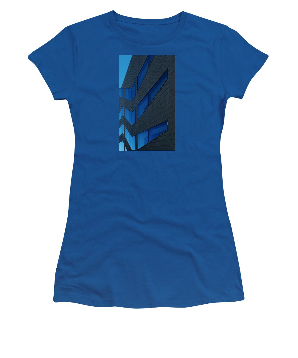 22@ Women's T-Shirt featuring the photograph Blue windows by Emme Pons